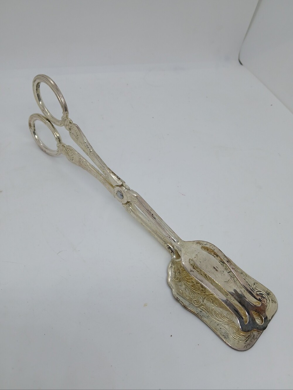 Vintage FB Rogers Italy Silverplate Scissor Cake Pastry Serving Tongs